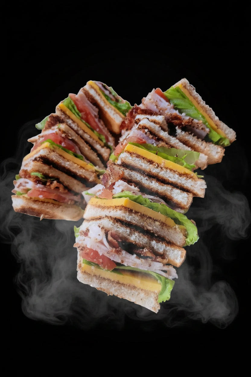 Turkey Club Beef Bacon Sandwich